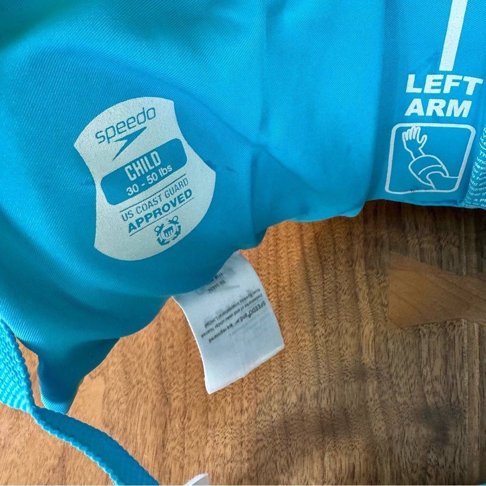 Speedo Kids Swim Vest - Yellow and Blue. Size 30-50lb - Picture 3 of 7